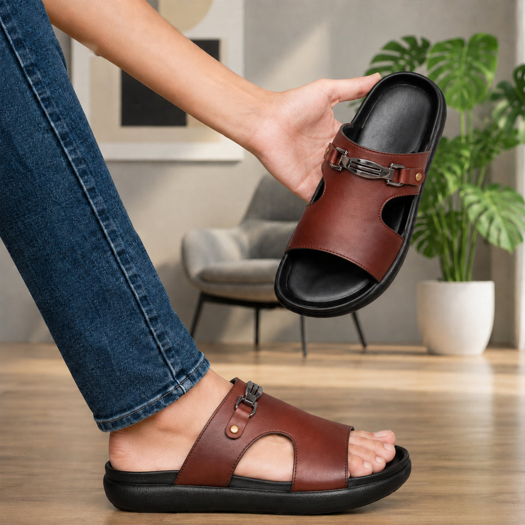BAXXICO Mens Premium Comfort Slide Sandals with Lightweight