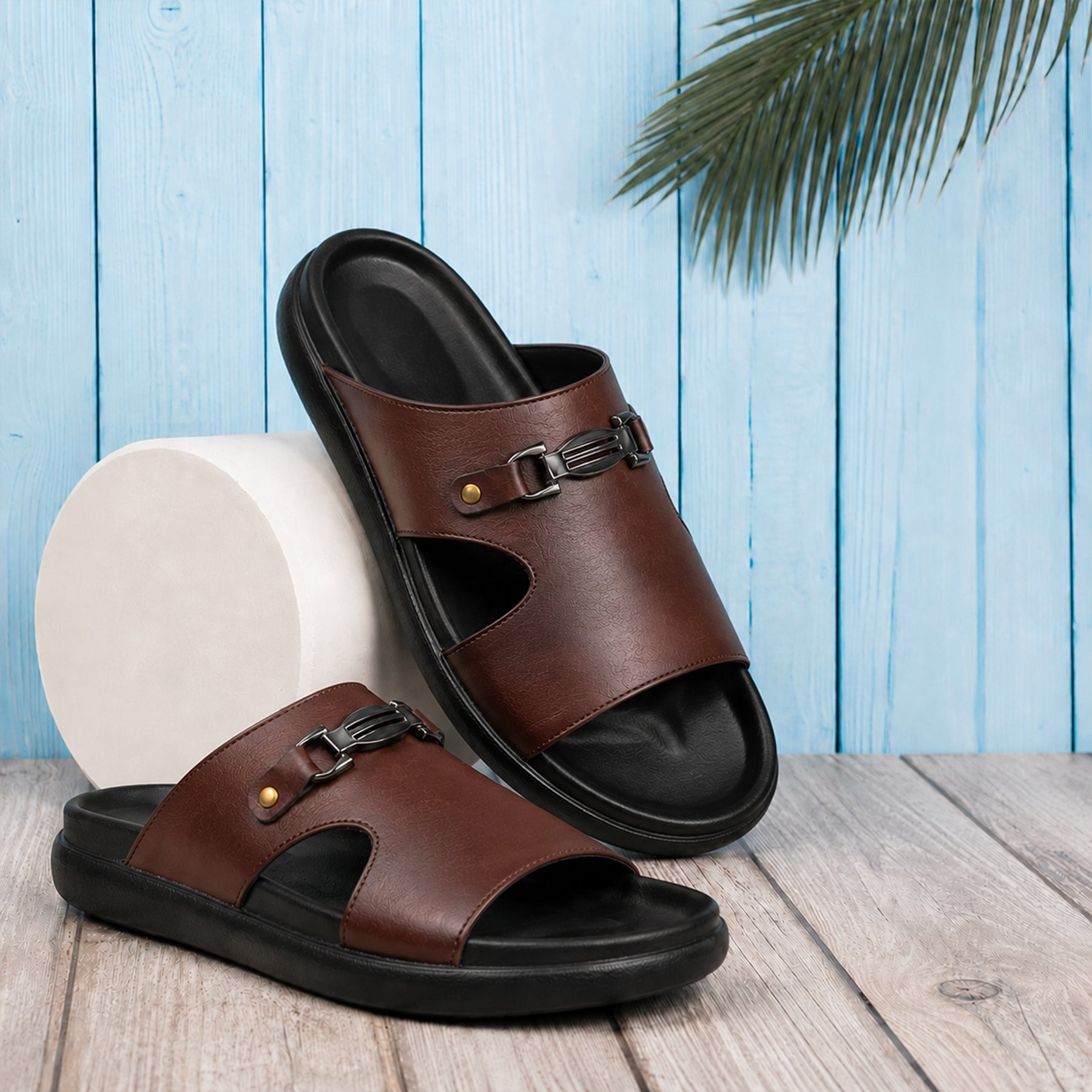 BAXXICO Mens Premium Comfort Slide Sandals with Lightweight