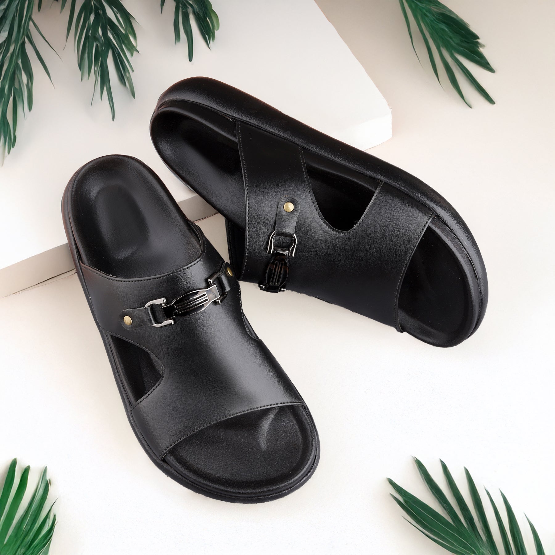 BAXXICO Mens Premium Comfort Slide Sandals with Lightweight