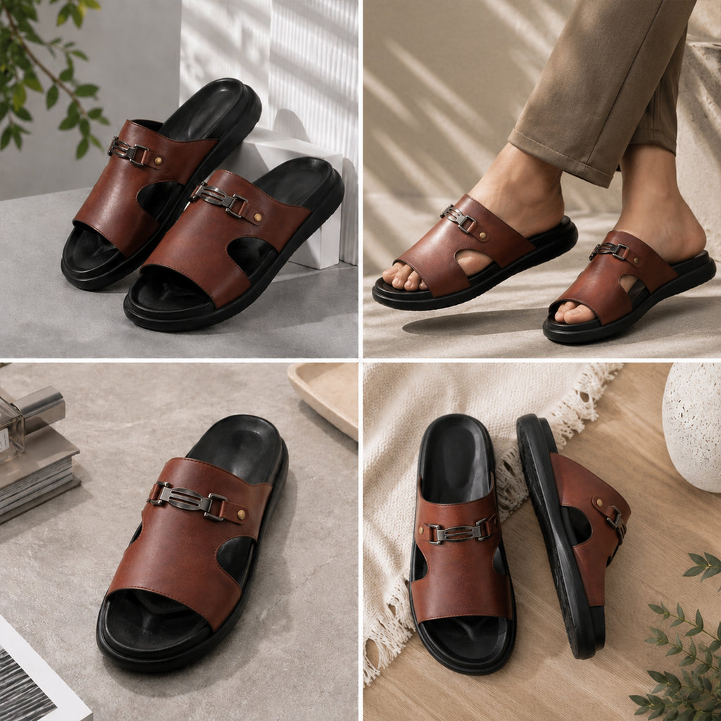 BAXXICO Mens Premium Comfort Slide Sandals with Lightweight