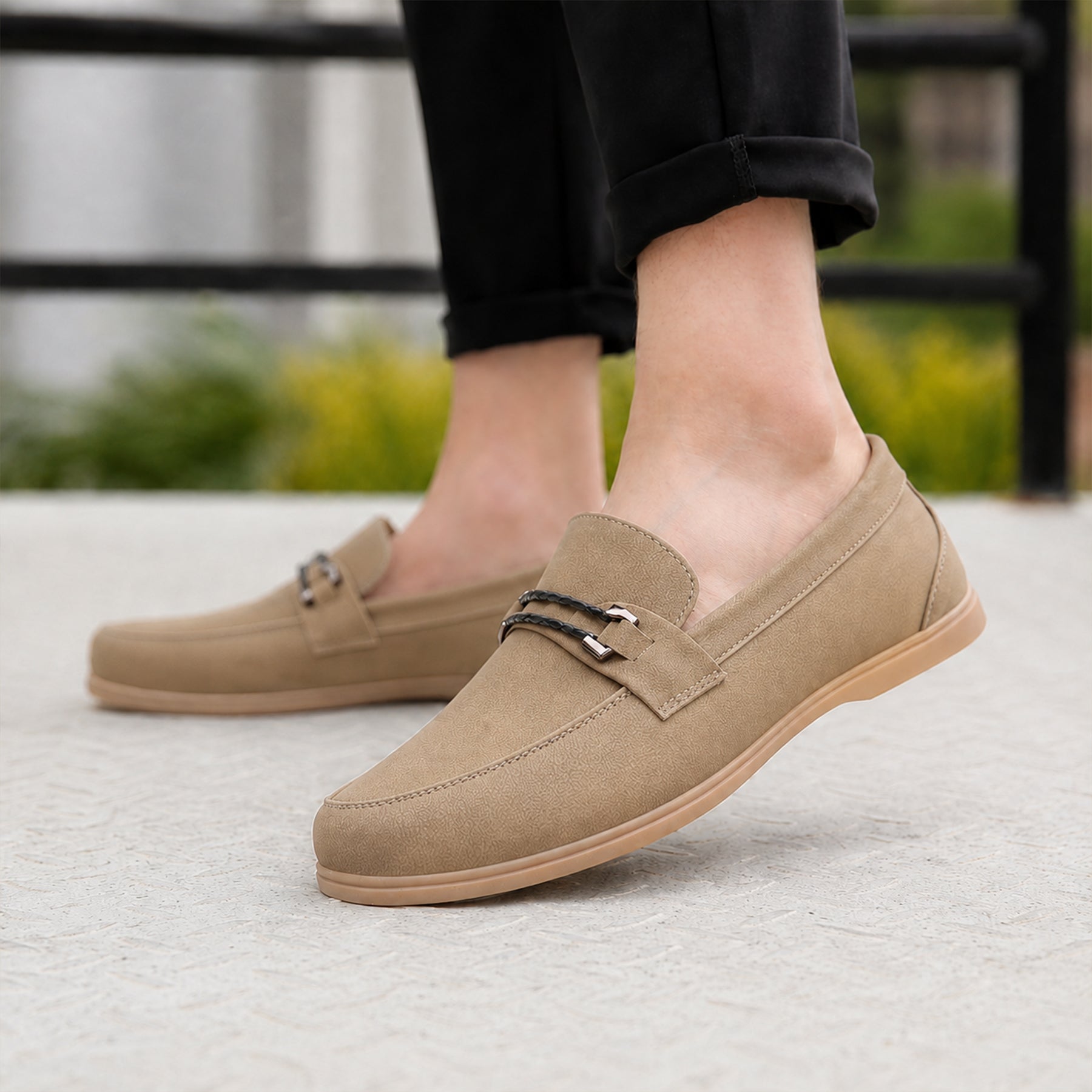 BAXXICO Mens Smart Comfort Slip On Shoes for All Day Wear