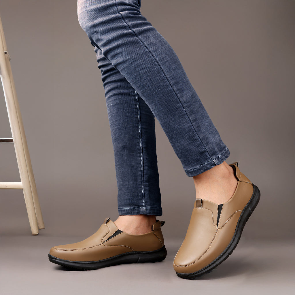 BAXXICO Mens Smart Comfort Slip On Shoes for All Day Wear