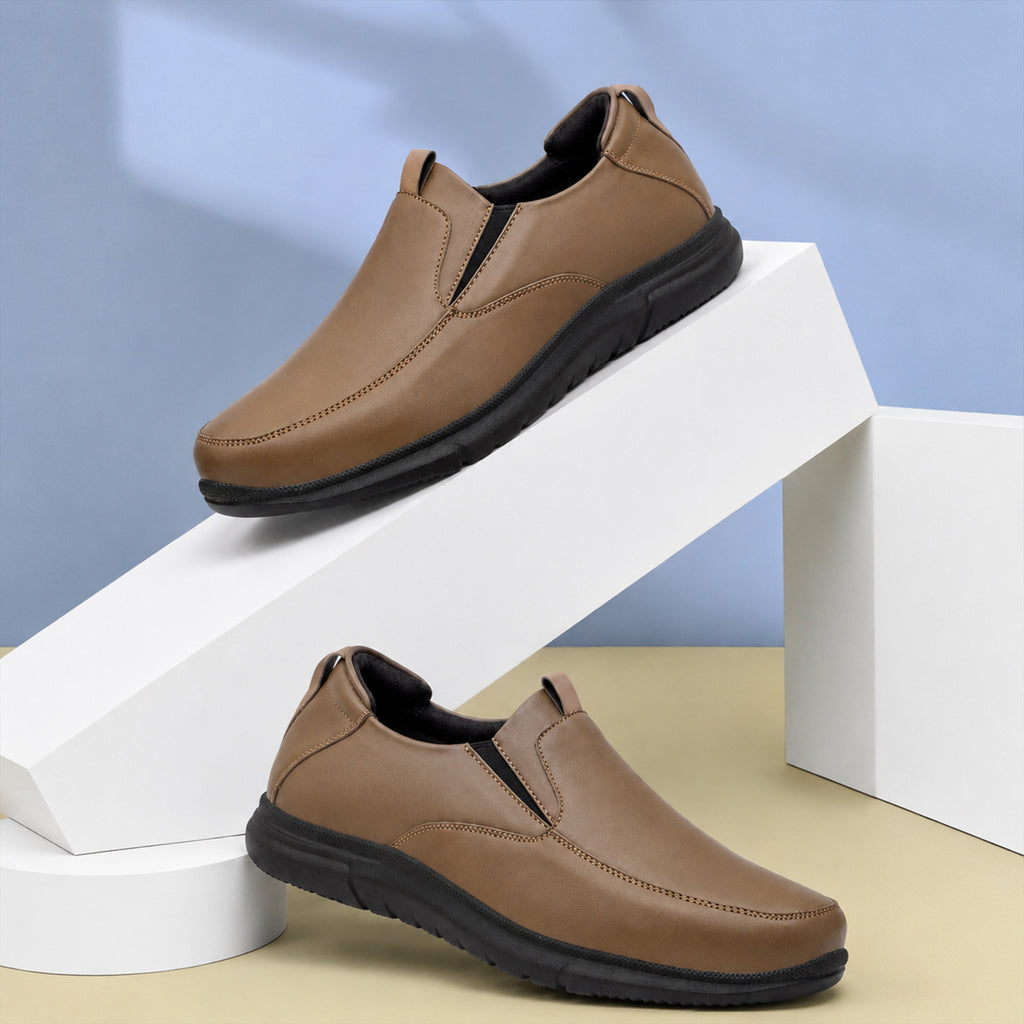 BAXXICO Mens Smart Comfort Slip On Shoes for All Day Wear