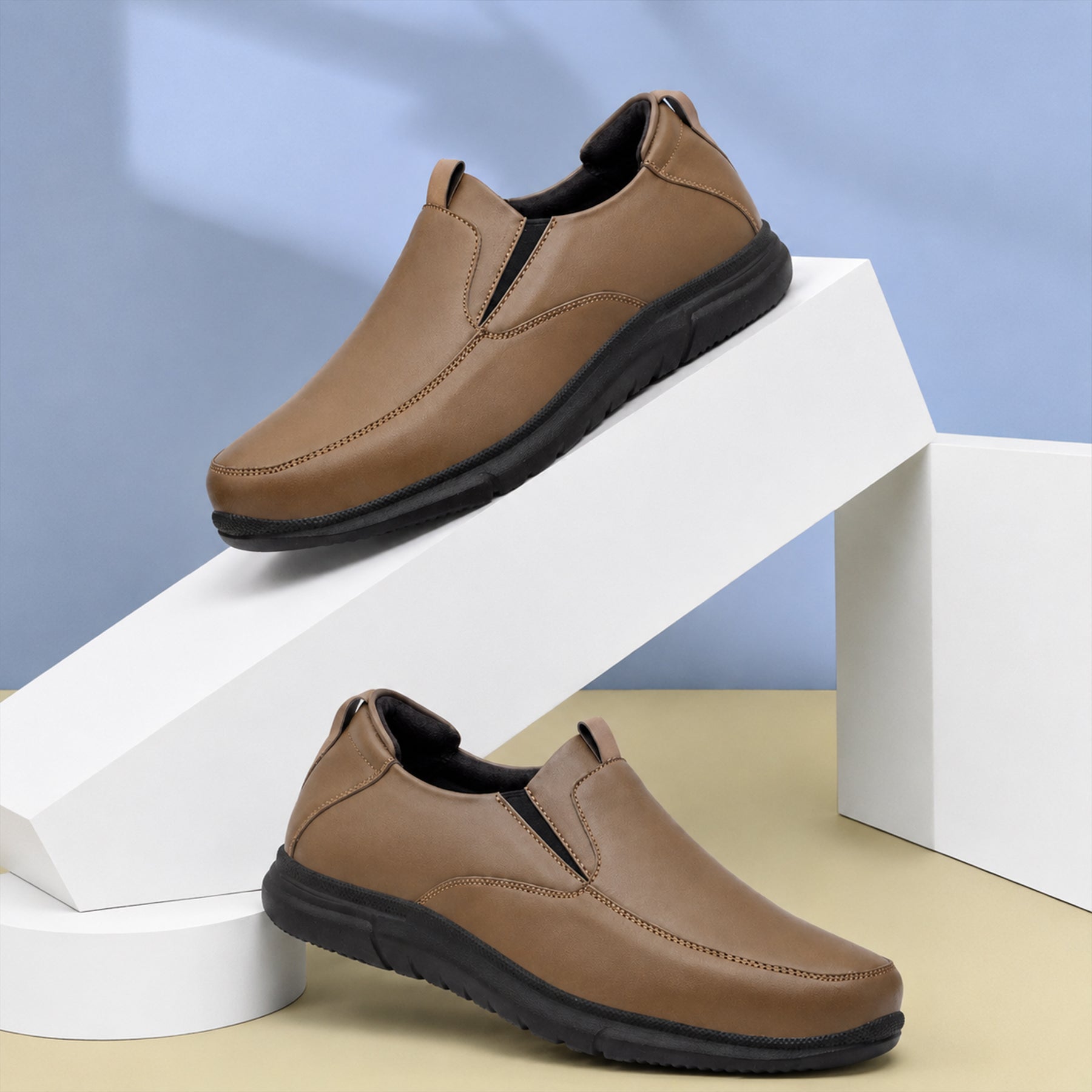 BAXXICO Mens Smart Comfort Slip On Shoes for All Day Wear