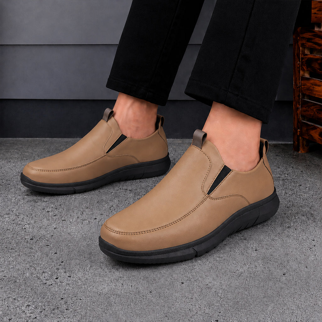 BAXXICO Mens Smart Comfort Slip On Shoes for All Day Wear