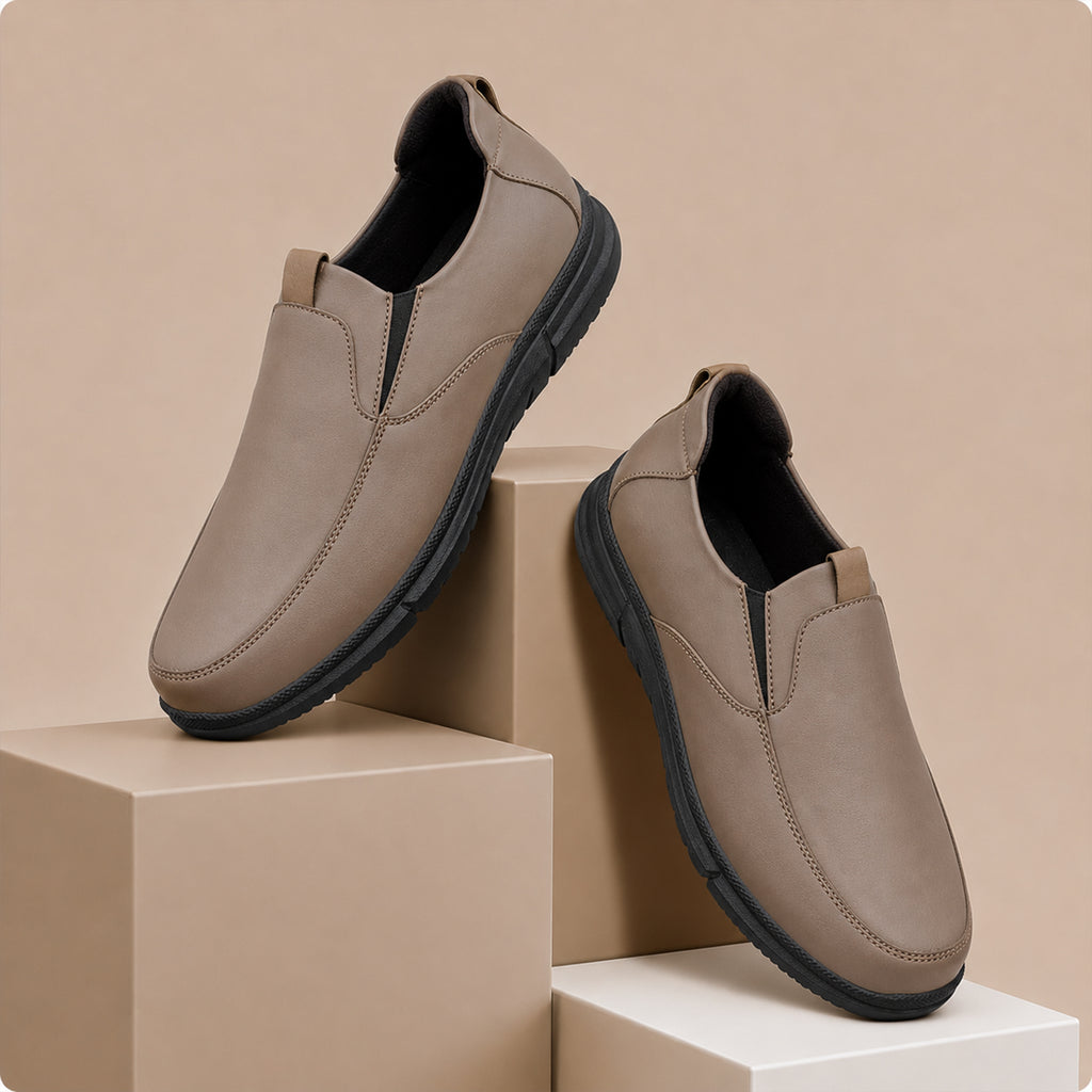 BAXXICO Mens Smart Comfort Slip On Shoes for All Day Wear