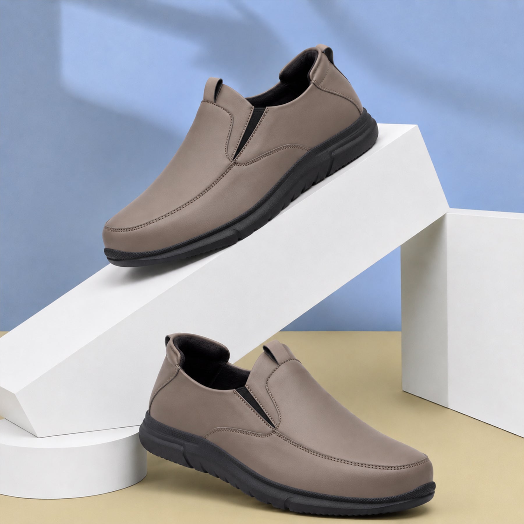 BAXXICO Mens Smart Comfort Slip On Shoes for All Day Wear