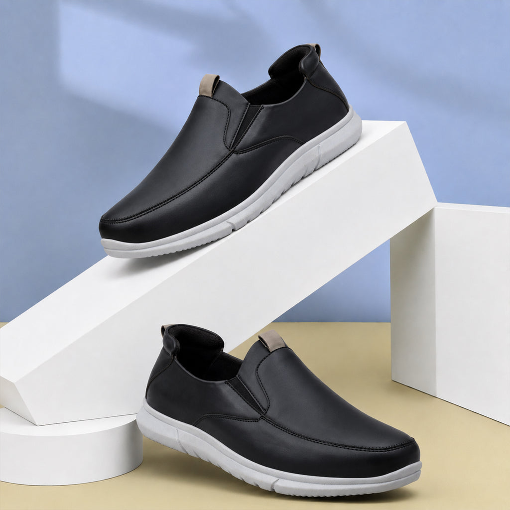 BAXXICO Mens Smart Comfort Slip On Shoes for All Day Wear