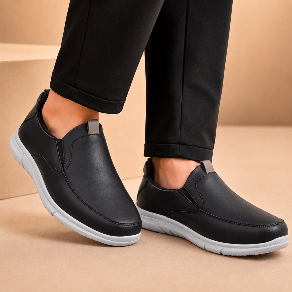 BAXXICO Mens Smart Comfort Slip On Shoes for All Day Wear