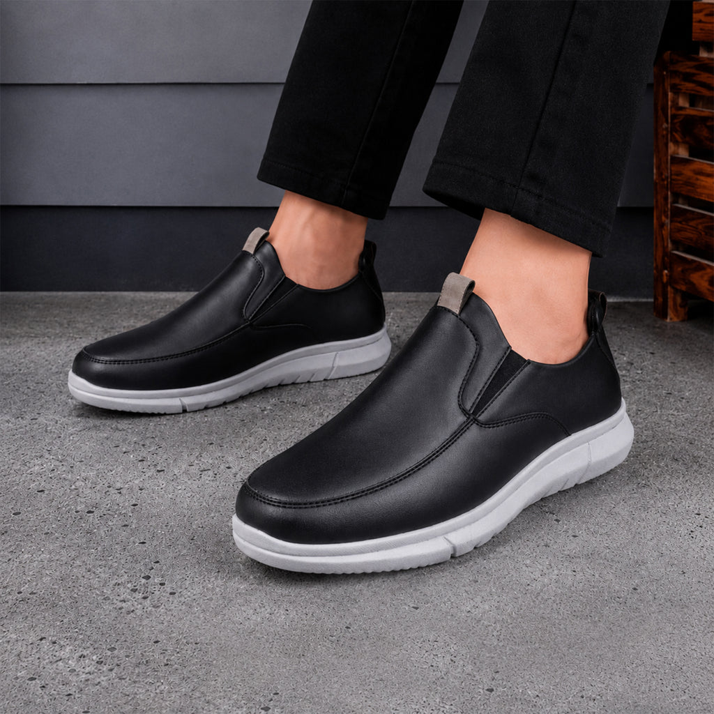 BAXXICO Mens Smart Comfort Slip On Shoes for All Day Wear
