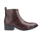 BAXXICO Mens Ankle Boots Stylish Zip Up Boots for Office Travel and Daily Wear