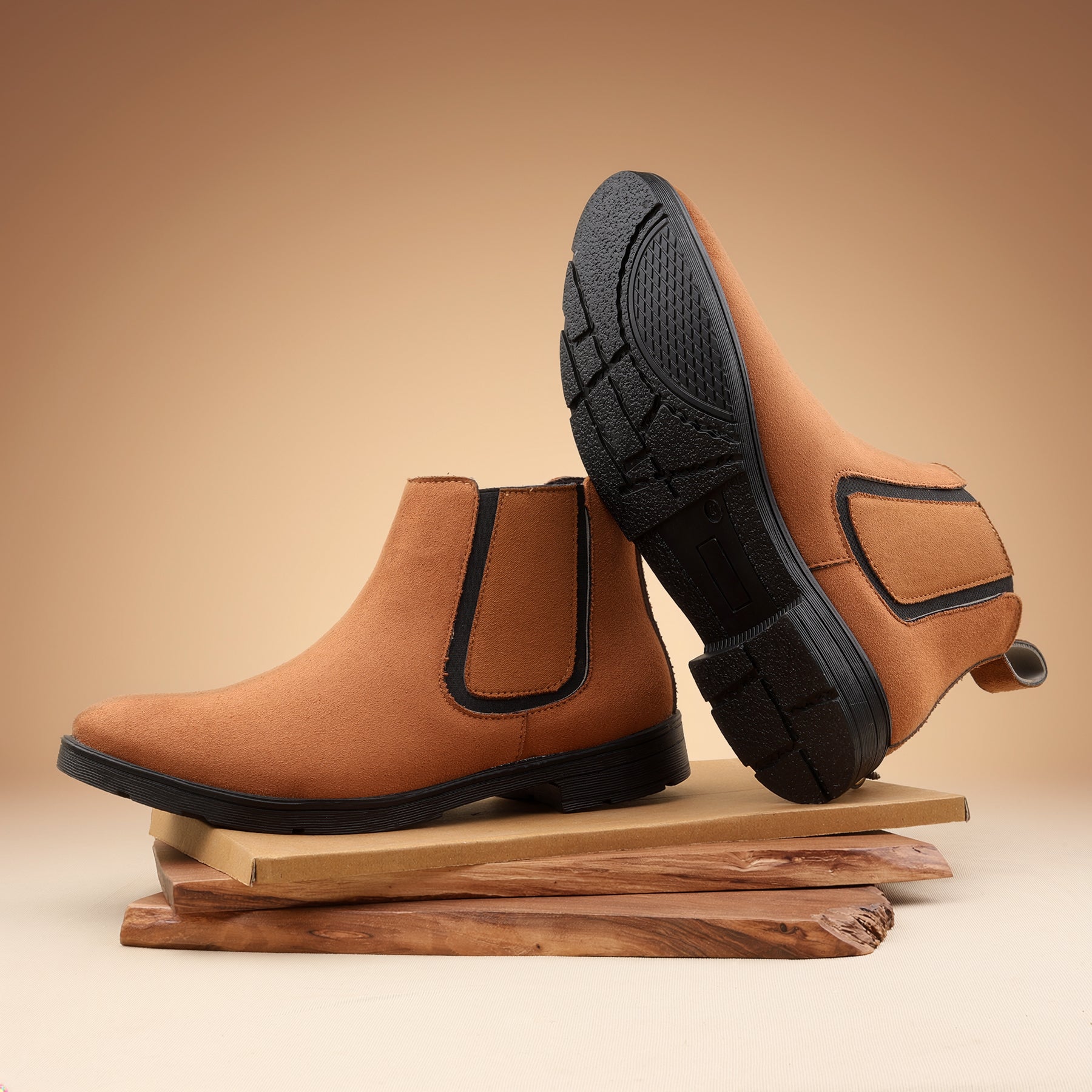 Baxxico Mens Premium Chelsea Boots Classic Slip On Smart Casual