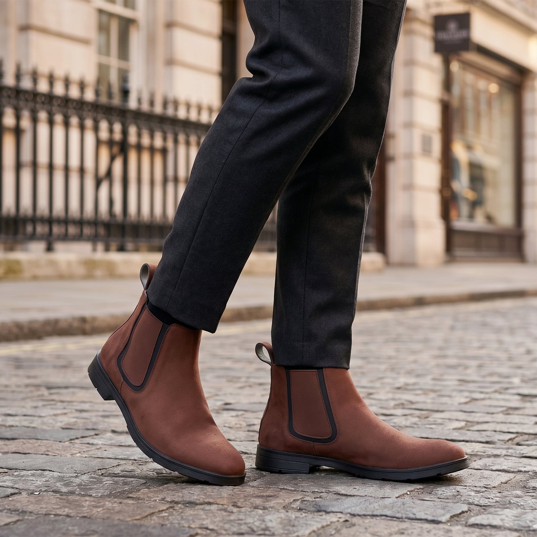 Baxxico Mens Premium Chelsea Boots Classic Slip On Smart Casual