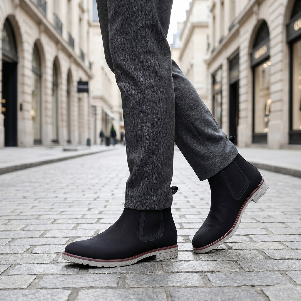Baxxico Mens Premium Chelsea Boots Classic Slip On Smart Casual