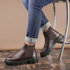BAXXICO Faux Vegan Chelsea Ankle Slip on Boots for Men