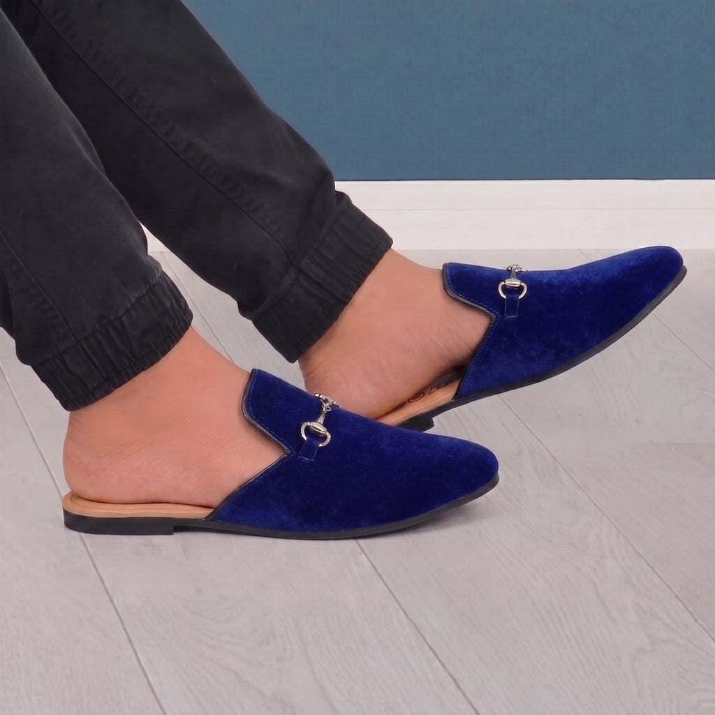 BAXXICO Mens Suede Material Latest Stylish Slip-on Mules