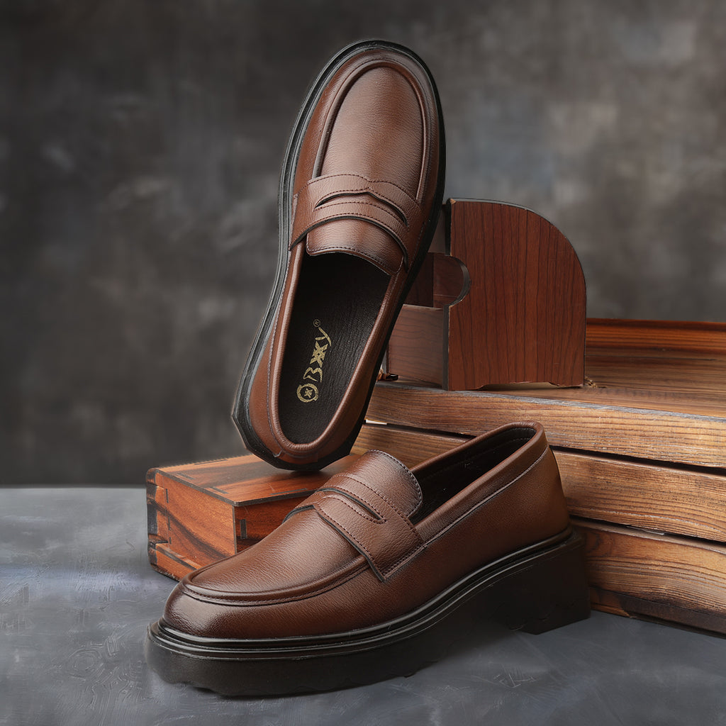 BAXXICO Stylish Black Loafers Crafted for Comfort & Bold Personality