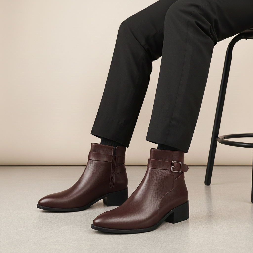 BAXXICO Mens Height Boost Boots for Formal & Casual Wear