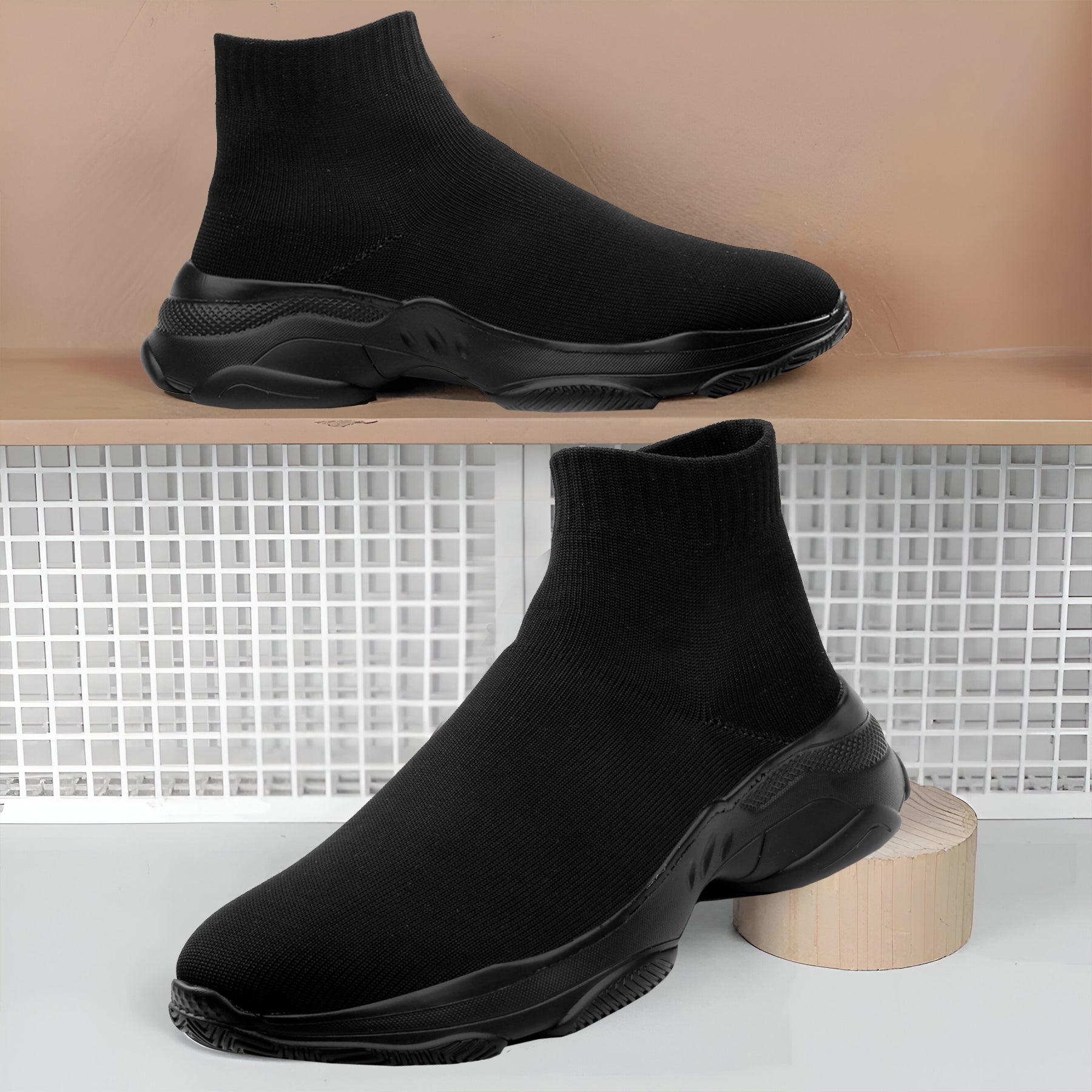 Baxxico Mens Lightweight Sock Shoes  Ultra Comfortable Slip On Sneakers