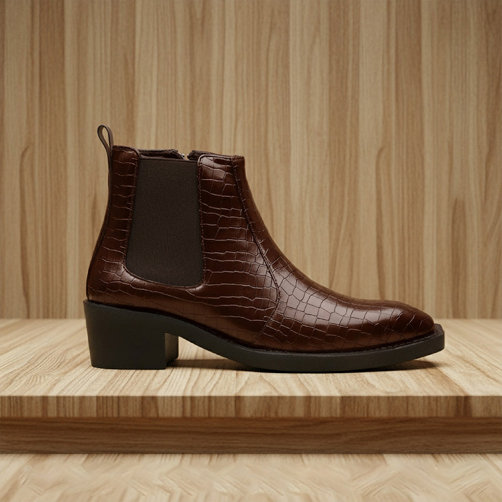 BAXXICO Mens 2 Inch Heel Height Boots Stylish Elevation with Comfort