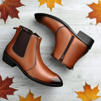BAXXICO Mens Classic comfortable faux leather Boots