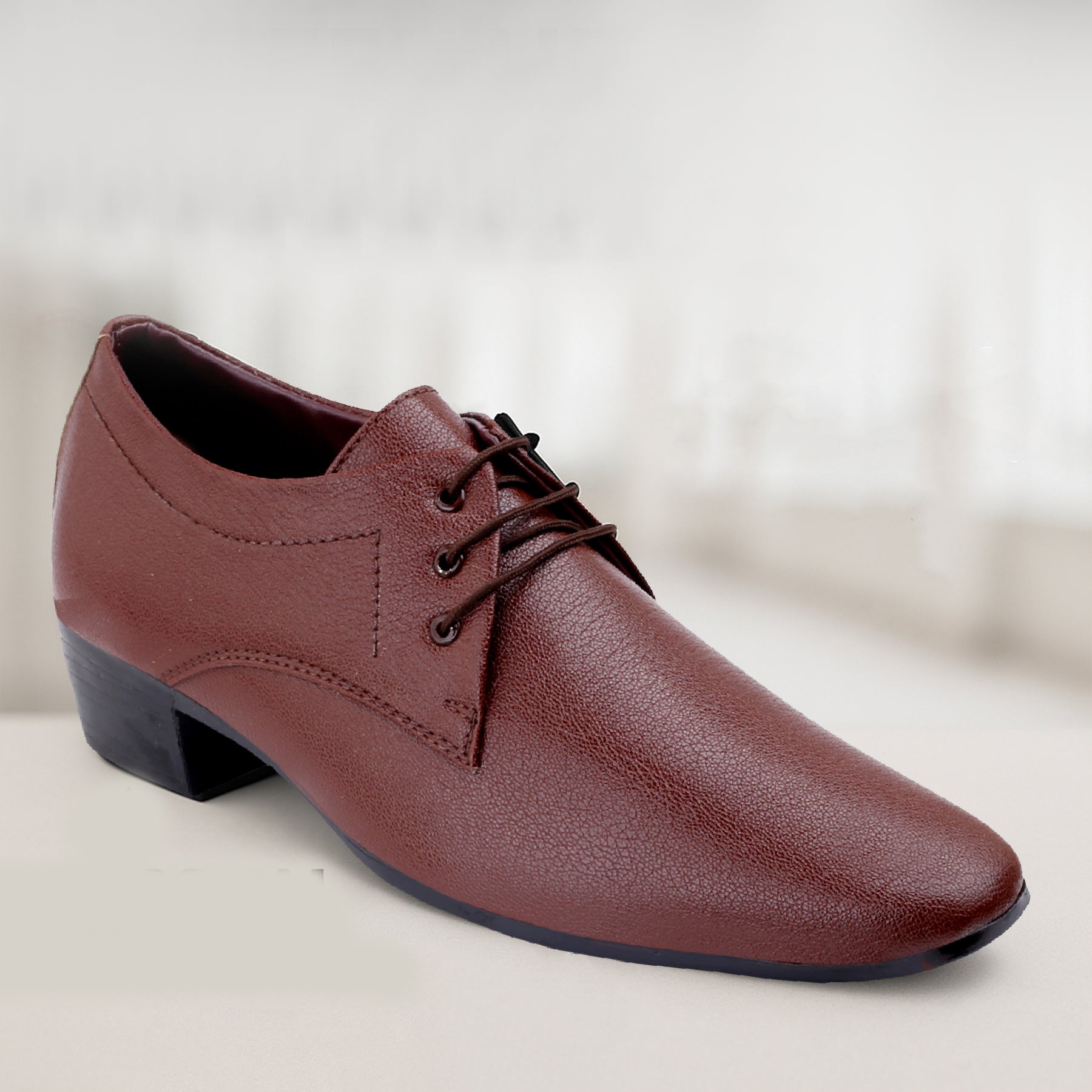 Mens Office Wear Height Increasing Derby Formal Shoes