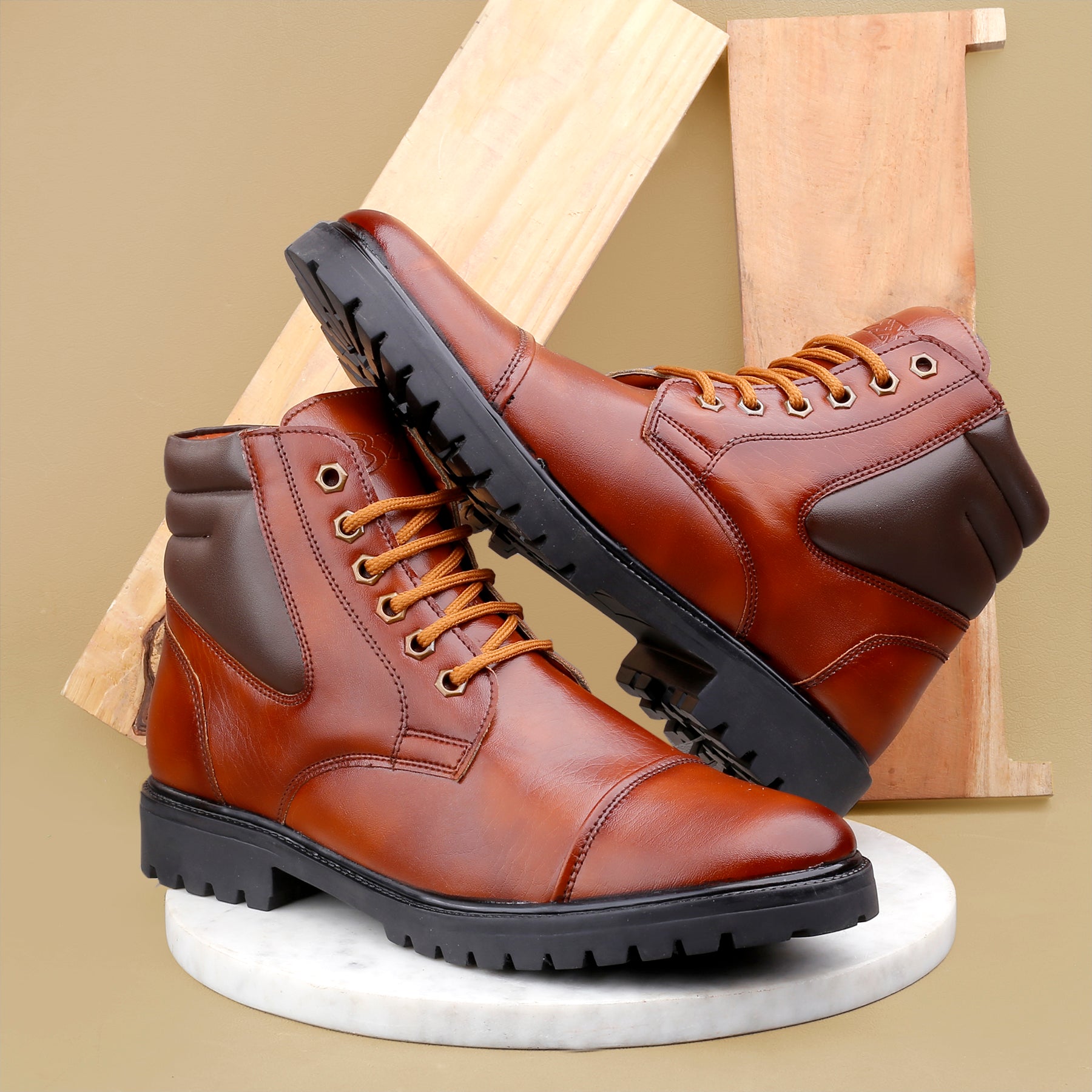 Baxxico Lace-up Ankle Stylish Boots for Men
