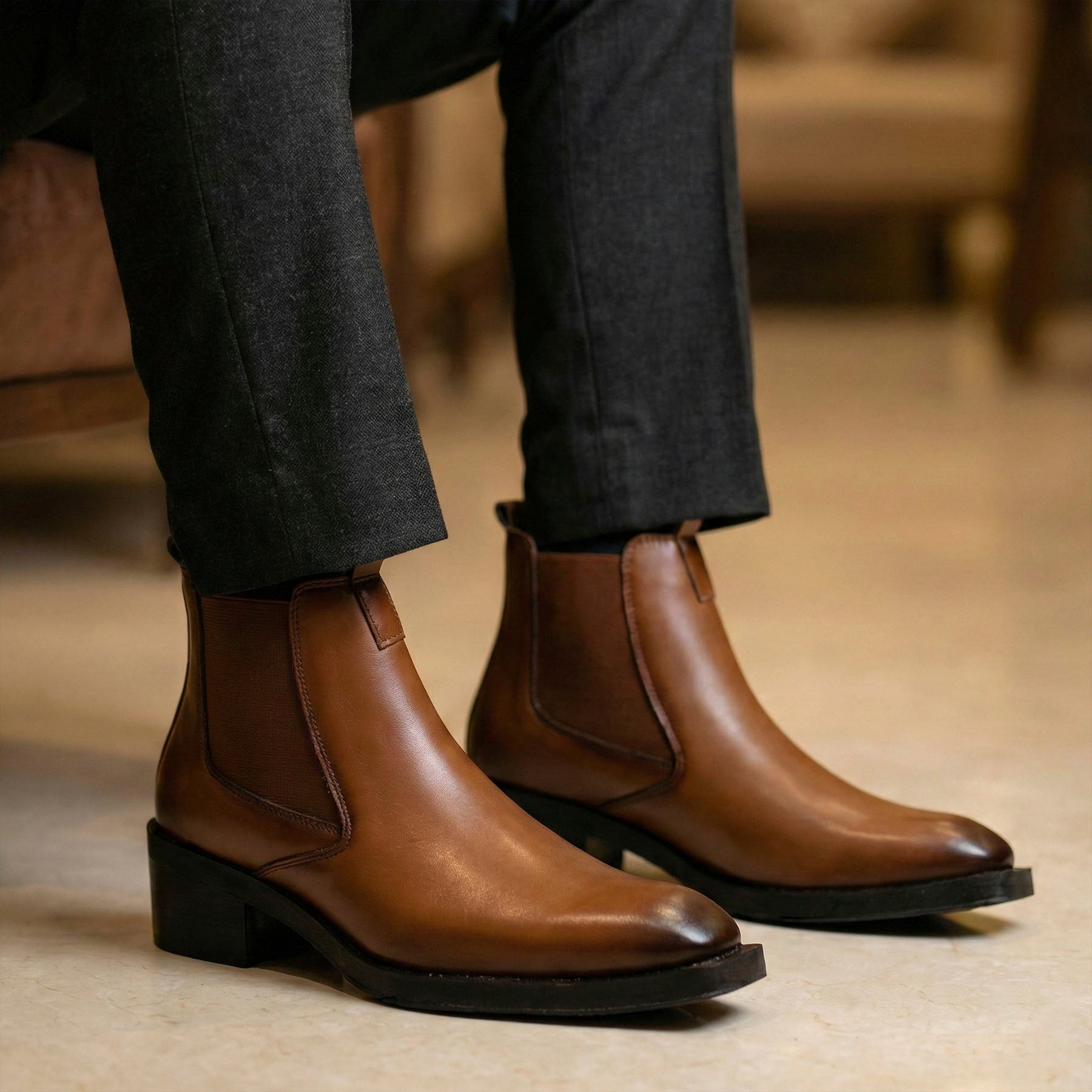 BAXXICO Mens 2 Inches Stylish Height Lifting Boots