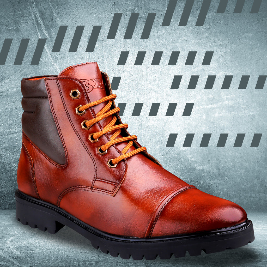 Baxxico Lace-up Ankle Stylish Boots for Men