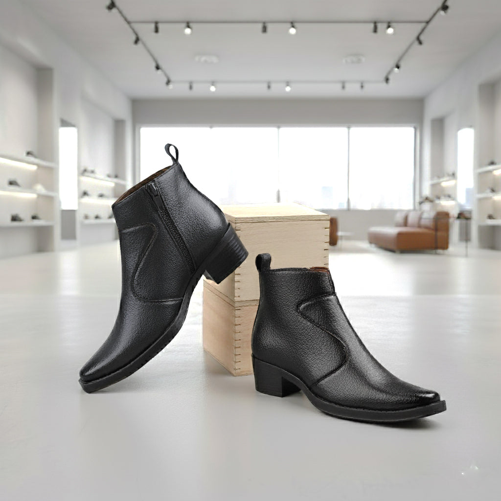 BAXXICO Mens 2 Inch Heel Height Increasing Boots