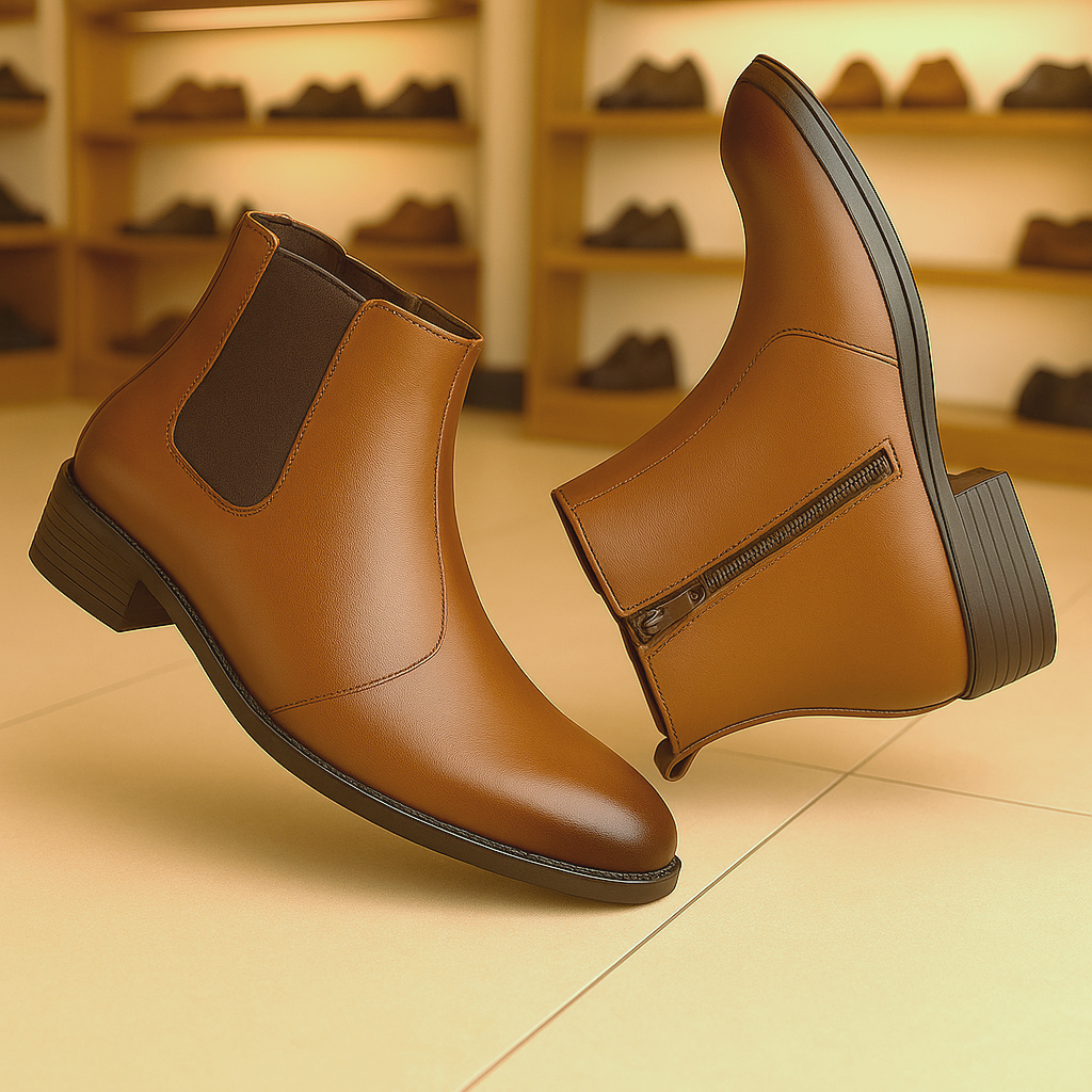BAXXICO Mens Classic Elevator Boots Height Increase 2 Inches