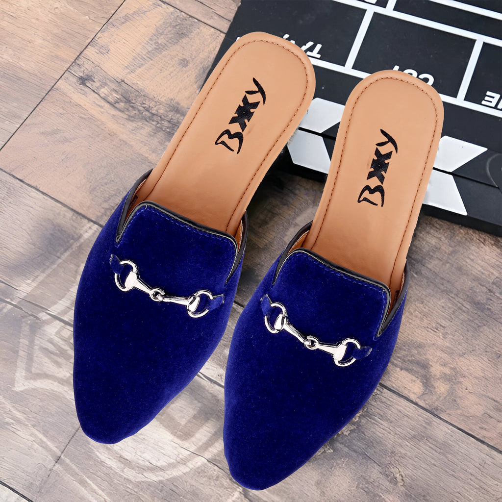BAXXICO Mens Suede Material Latest Stylish Slip-on Mules