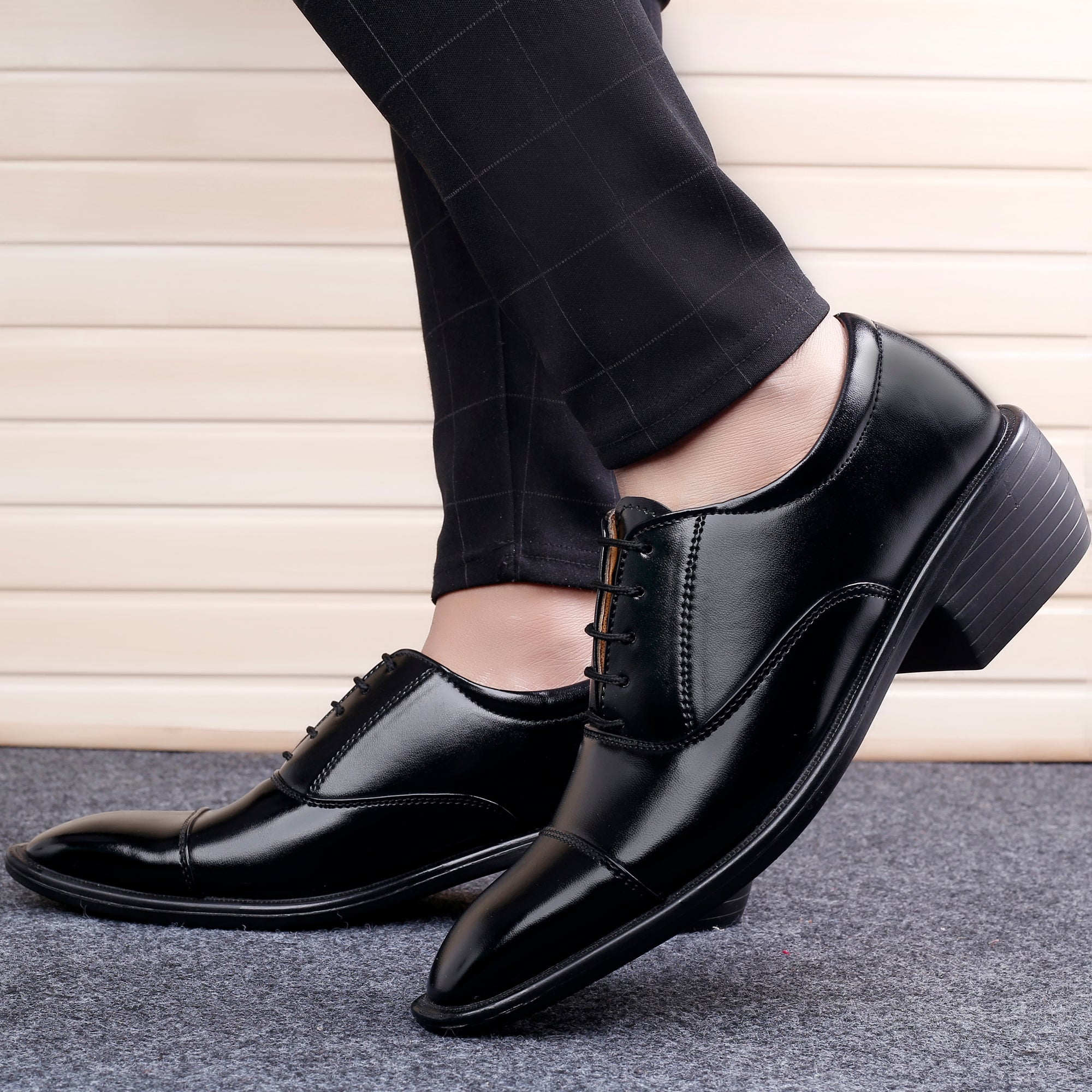 Mens Height Increasing Formal Office Wear Lace Up Shoe