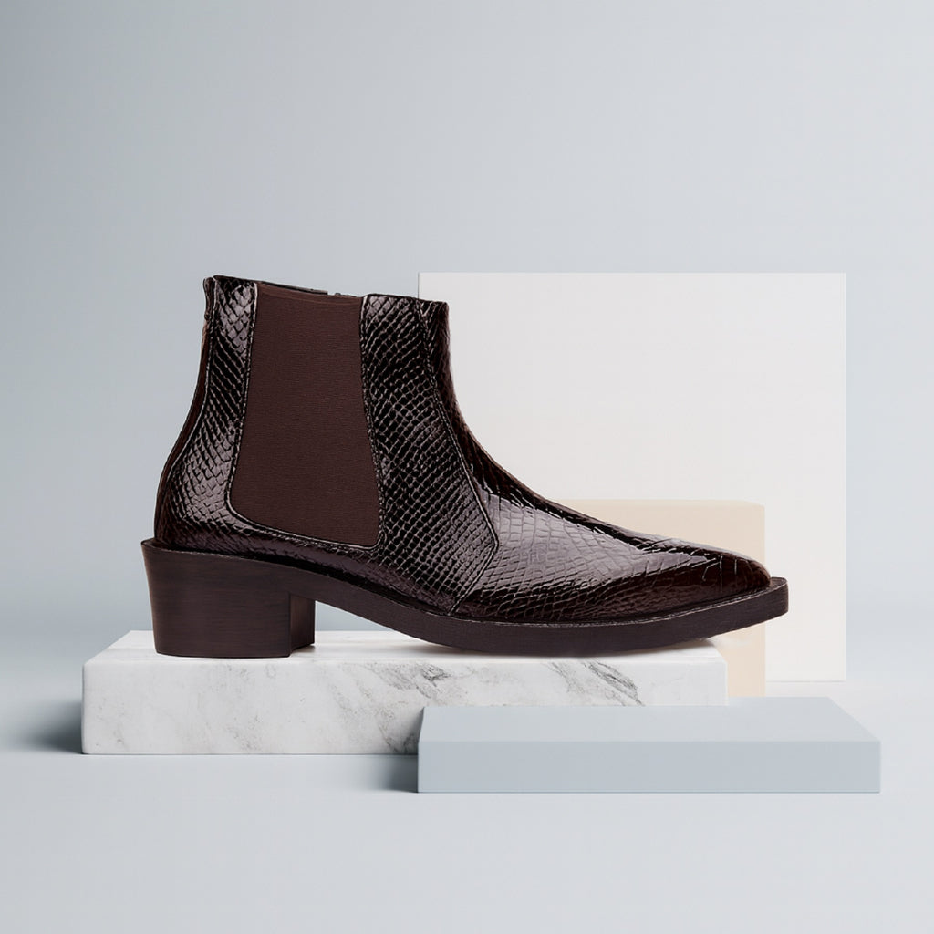 BAXXICO Mens Elevator Boots with 2 Inches Heel Height Boost
