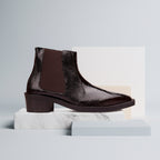 Baxxico Men’s Premium Snake Texture Chelsea Boots