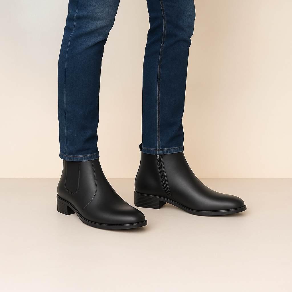 BAXXICO Mens Classic Elevator Boots Height Increase 2 Inches