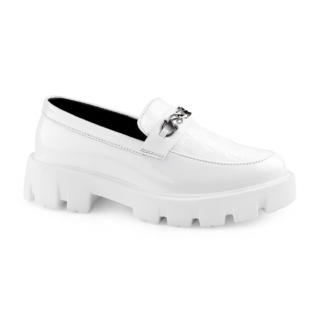 Baxxico Premium Patent Vegan Buckle Slip ons for Men