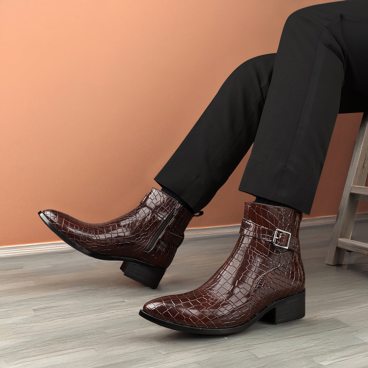 BAXXICO Elevation Plus Mens Height-Enhancing Boots 4.5 cm Lift