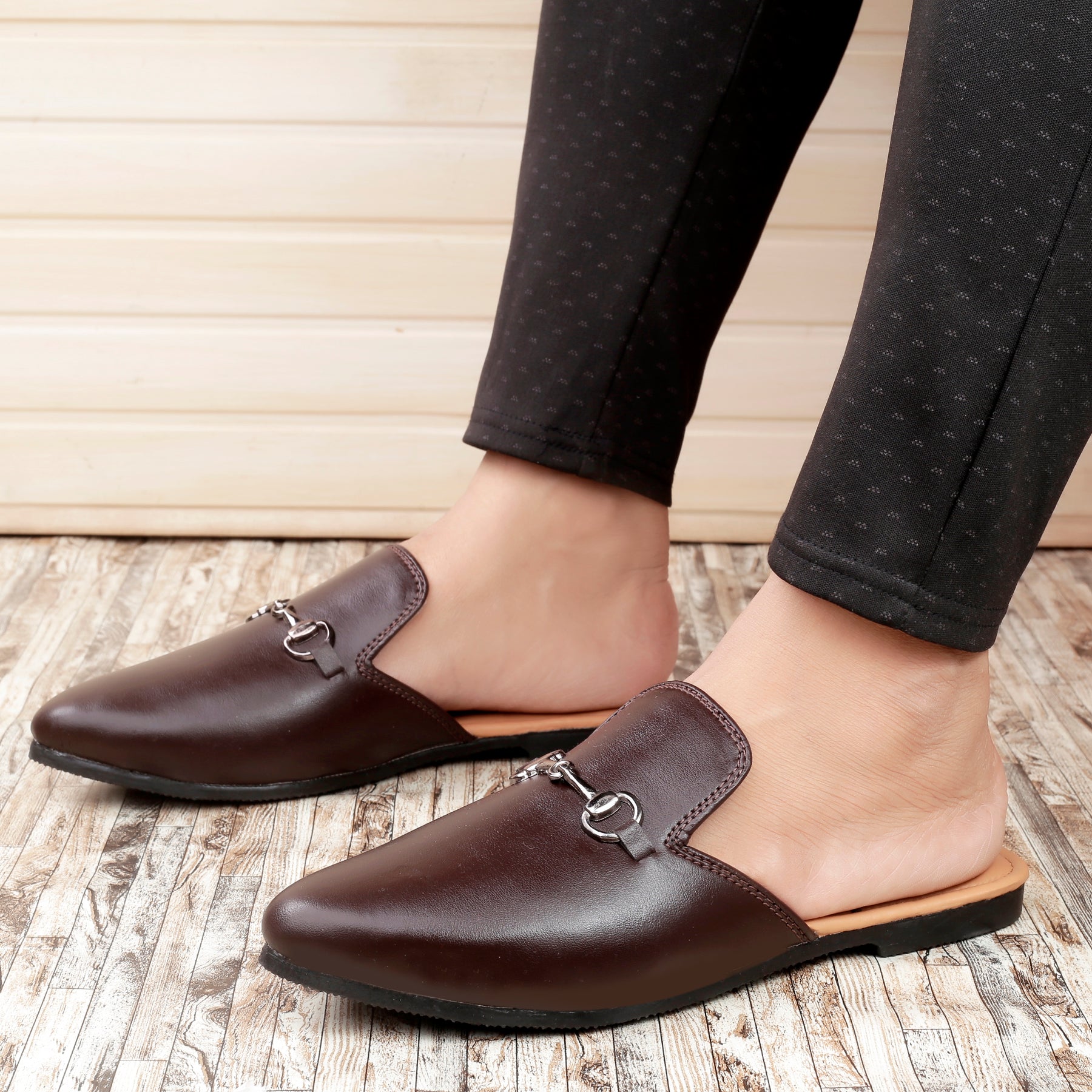 BAXXICO Mens Vegan Leather Material Latest Stylish Mules