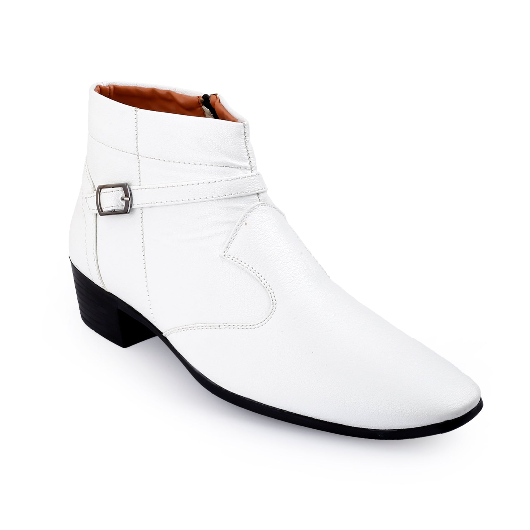 BAXXICO 2 Inch Height Increasing Ankle Zipper Boots For Men