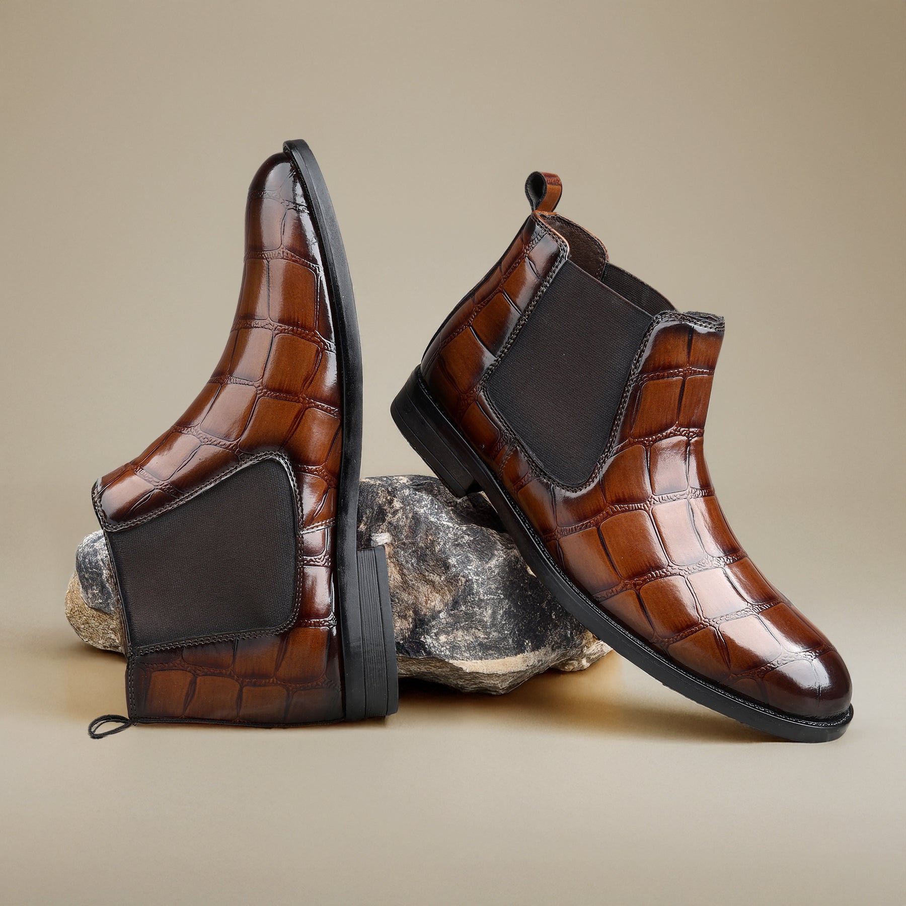 BAXXICO Mens Premium Vegan Leather Stylish Boots Durable Comfortable & Timeless Design