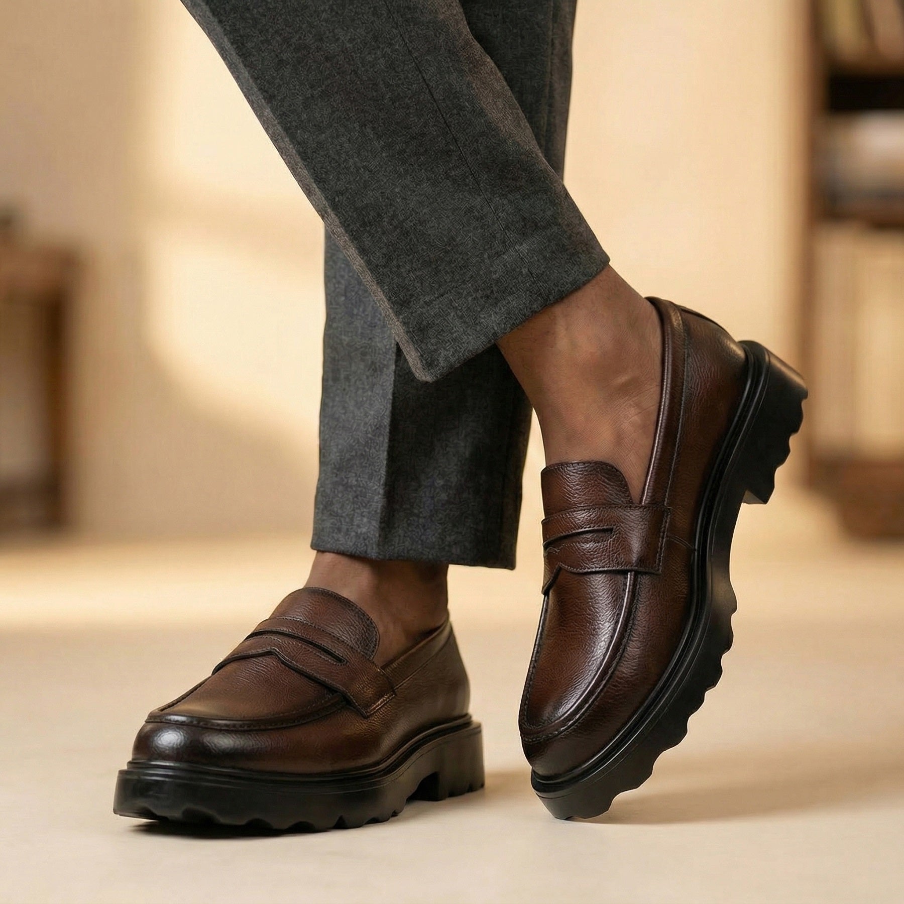 BAXXICO Stylish Black Loafers Crafted for Comfort & Bold Personality