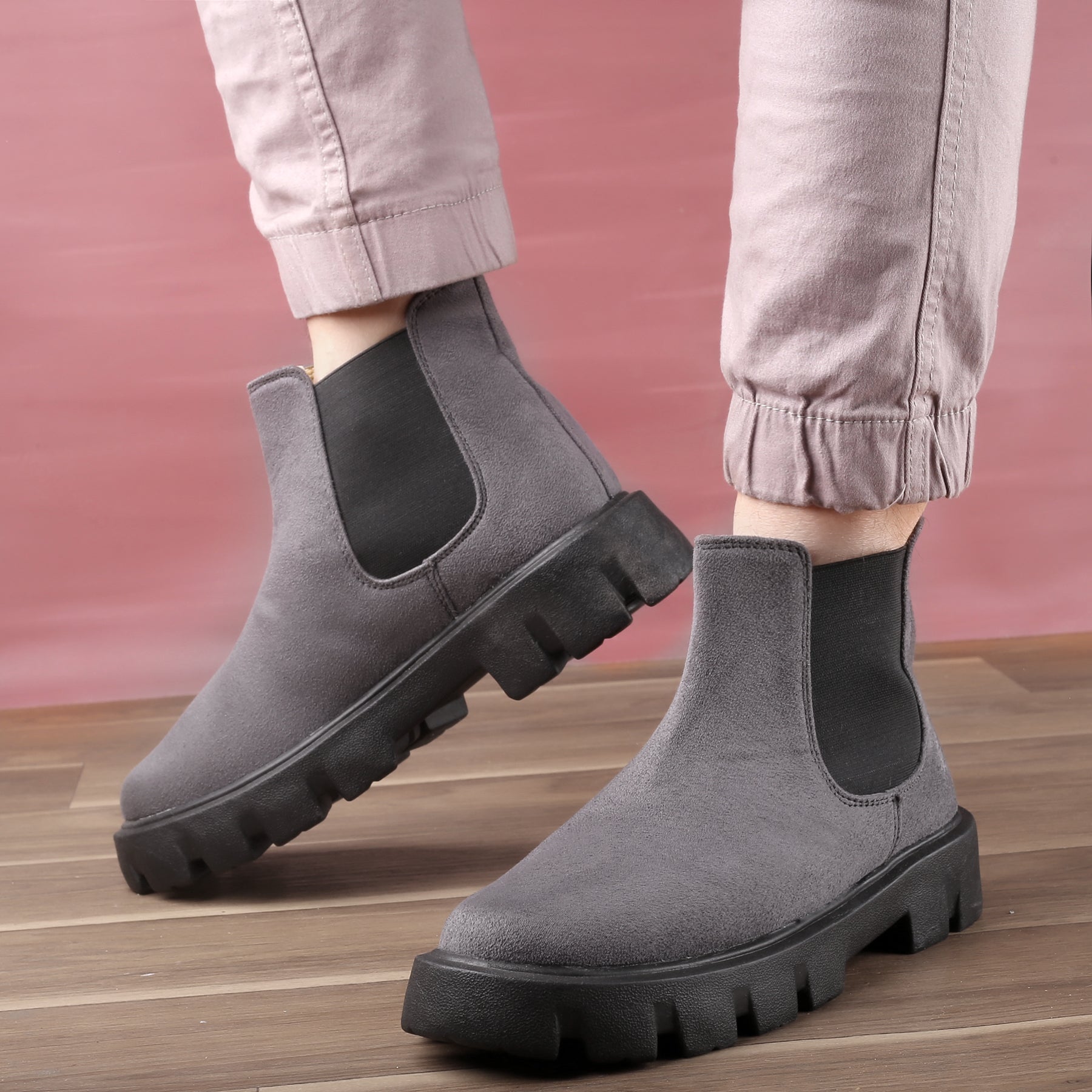 Baxxico Vegan Suede Ultra Comfortable Slip-on Boots for Men