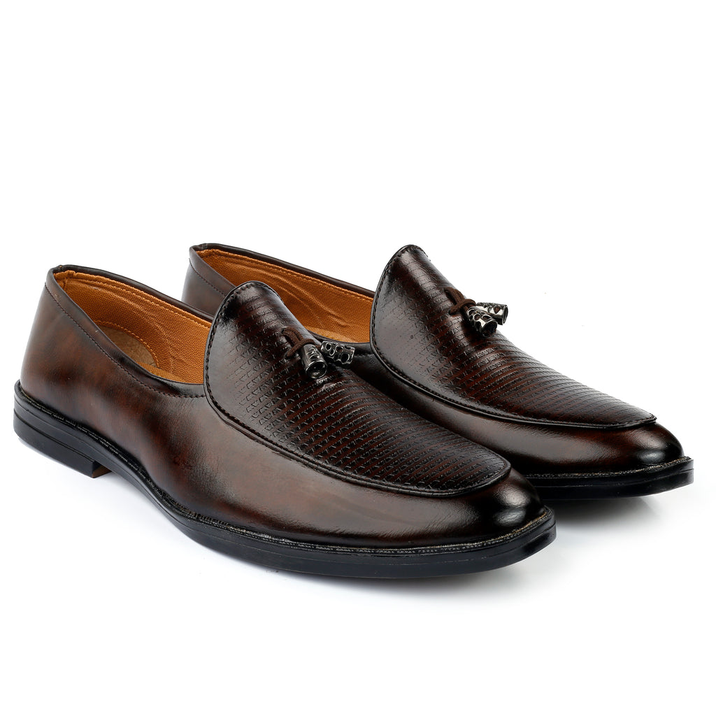 Baxxico Party Wear Premium Range Tassel Formal Slip ons for Men