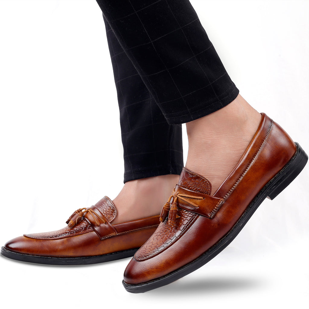 Baxxico Party Wear Premium Range Tassel Formal Slip ons for Men