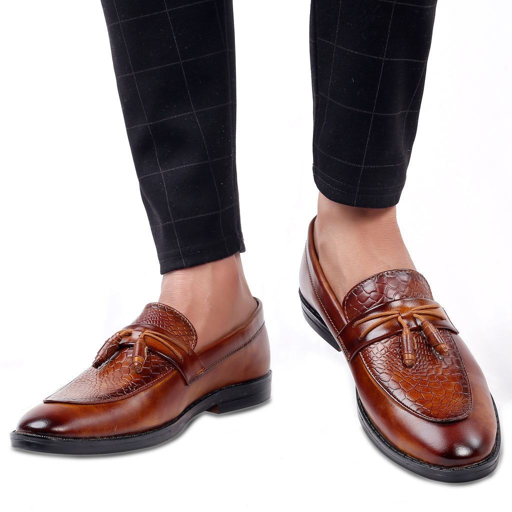 Baxxico Party Wear Premium Range Tassel Formal Slip ons for Men
