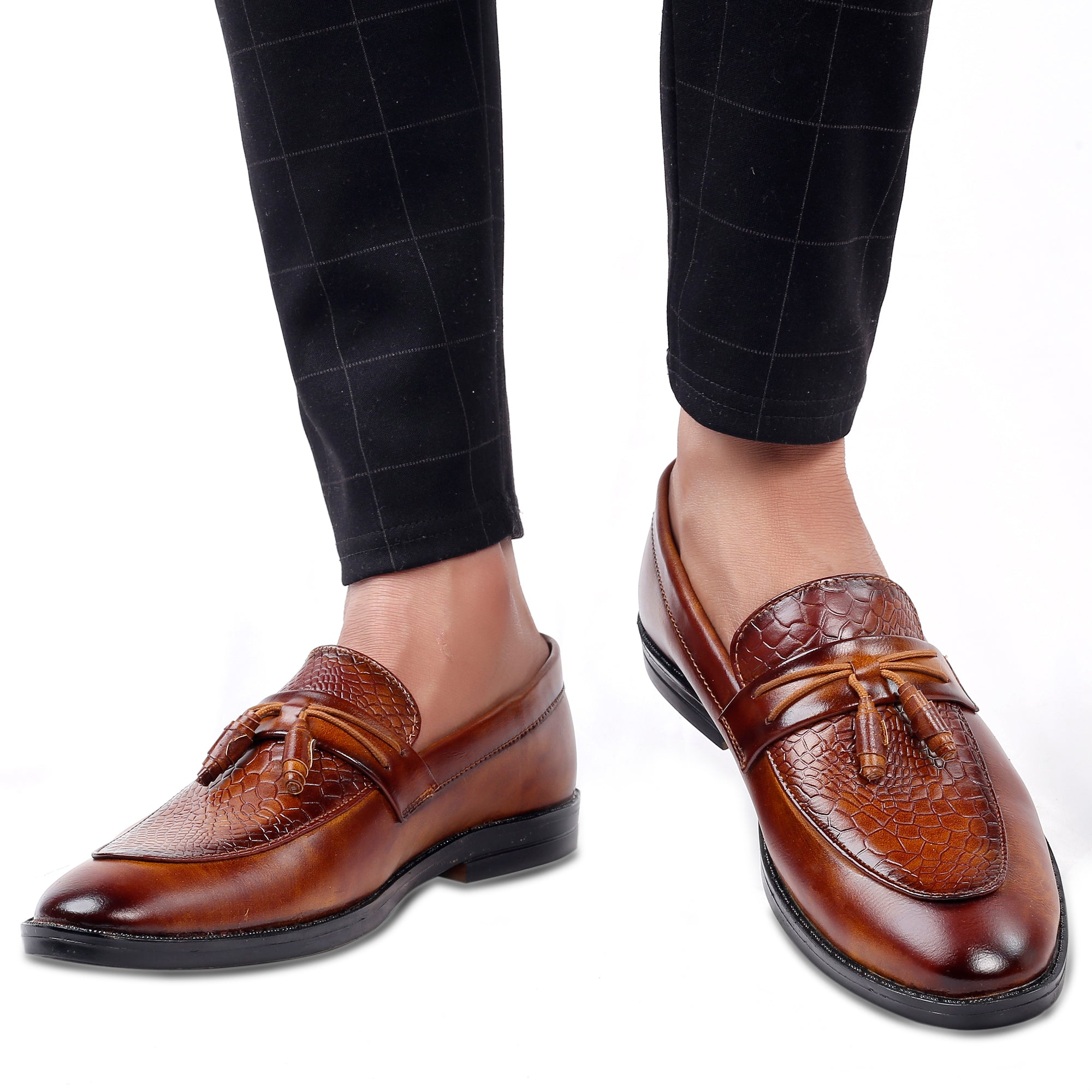 Baxxico Party Wear Premium Range Tassel Formal Slip ons for Men