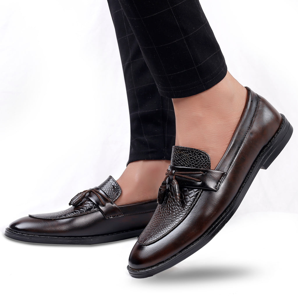 Baxxico Party Wear Premium Range Tassel Formal Slip ons for Men