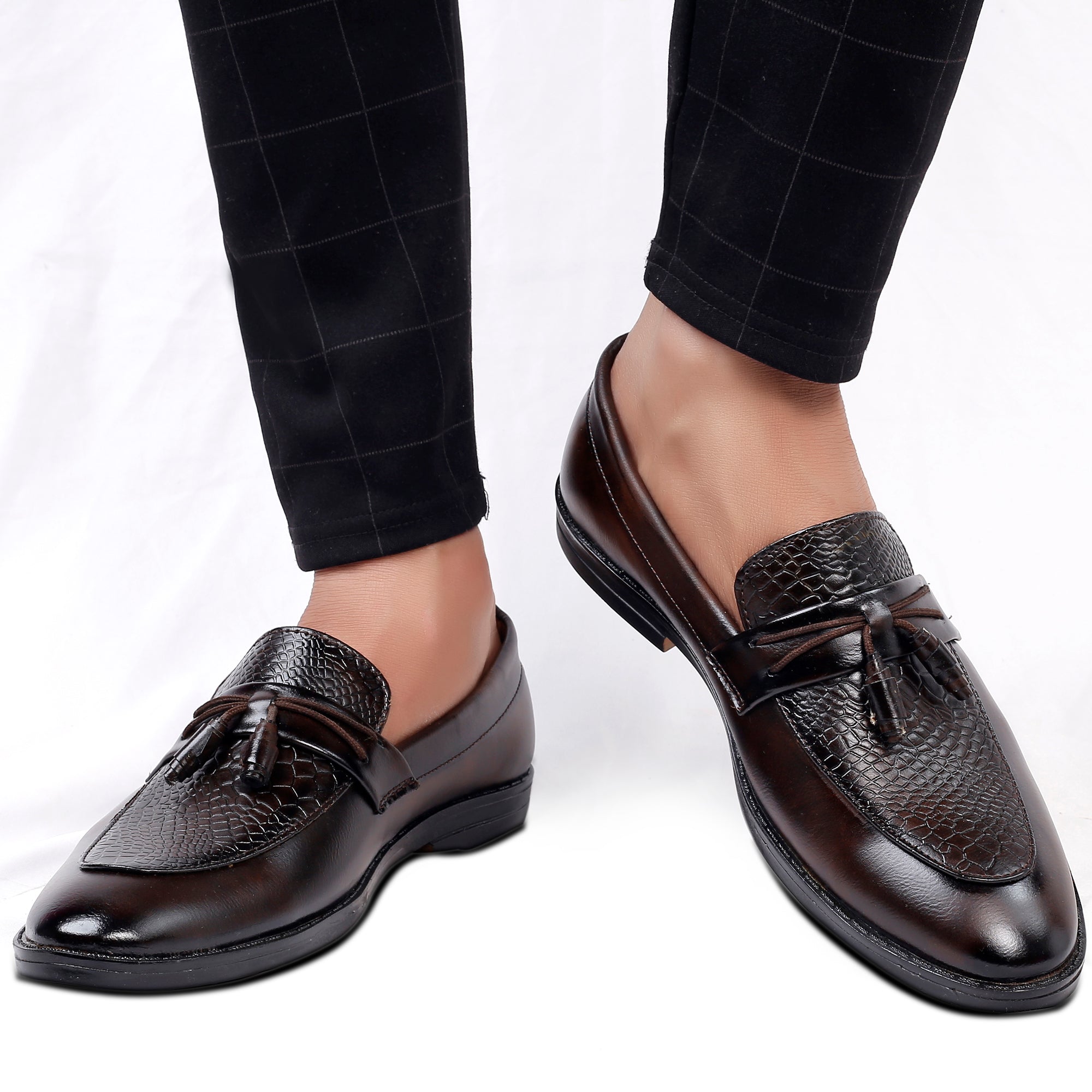 Baxxico Party Wear Premium Range Tassel Formal Slip ons for Men
