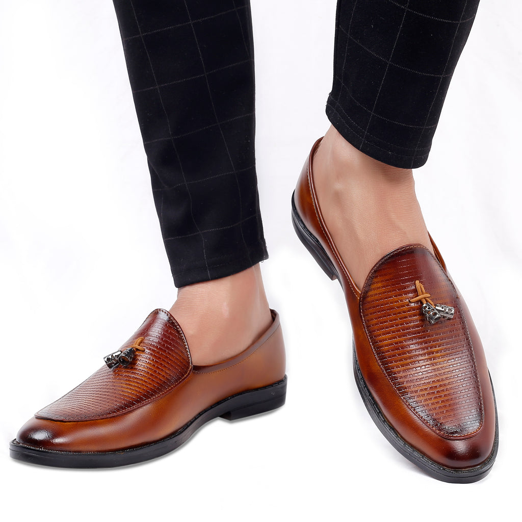 Baxxico Party Wear Premium Range Tassel Formal Slip ons for Men